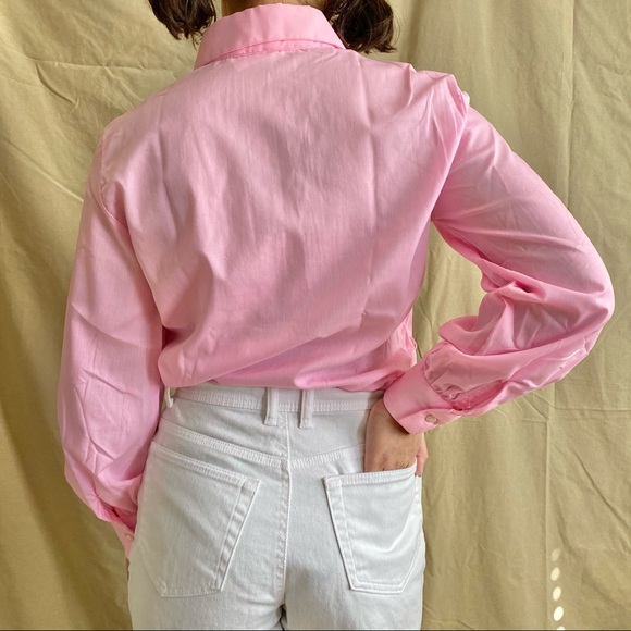 🚫SOLD🚫 Groovy Vintage Pink Blouse 🕺 - Picture 3 of 4